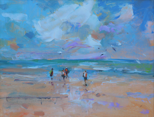 Blustery day on the beach, North Norfolk