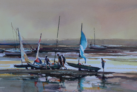 Sails and Silhouettes, Brancaster Staithe