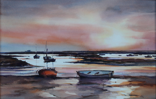 Sunset Harbour, Brancaster Staithe