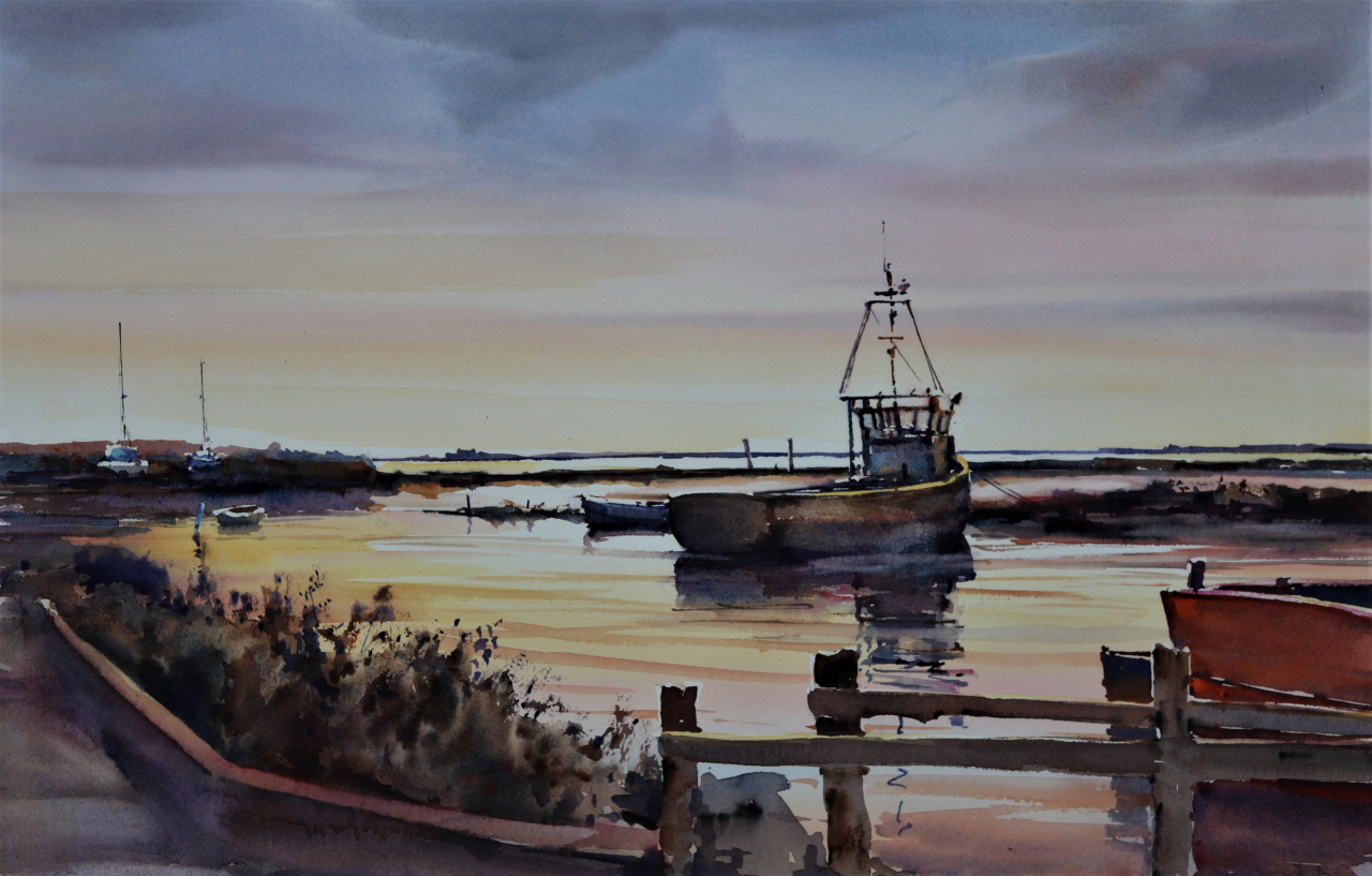 Saltwater sunset, Brancaster Staithe.